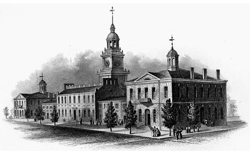 Black and white engraving by the American Bank Note Company
