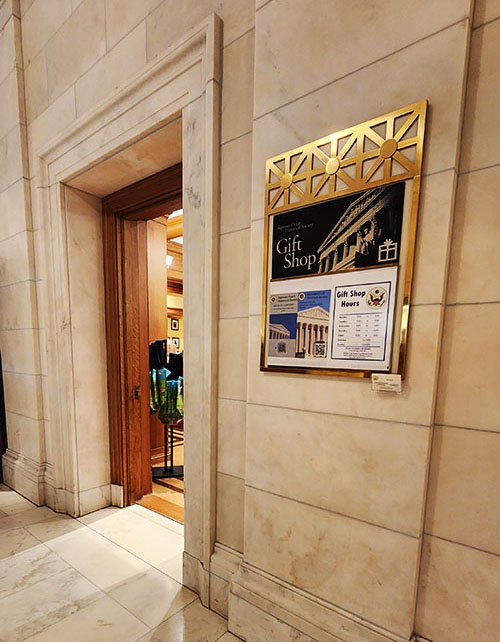 Doorway to enter the Gift Shop. 