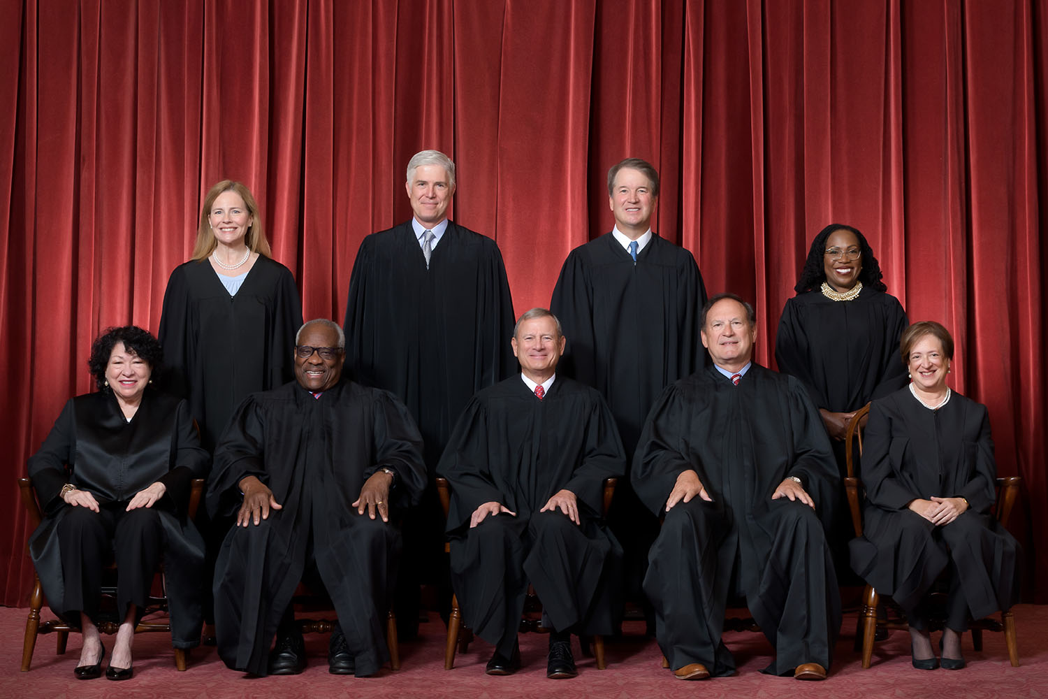 Supreme Court Justices, From left, Chief Justice of the United