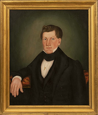 Half-length portrait of Nathan Clifford by Royall Brewster Smith, circa 1833–1834. Over his short career, Smith only completed several dozen portraits, as the self-taught artist limited his travels to south-central Maine. Like many early 19th-century itinerant portrait painters, he traveled from town to town, providing locals with an opportunity to have their likeness captured.