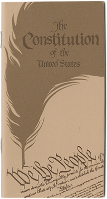 Pocket Constitution from the desk of Justice Sandra Day O’Connor, who served on the Supreme Court from 1981 to 2006. 