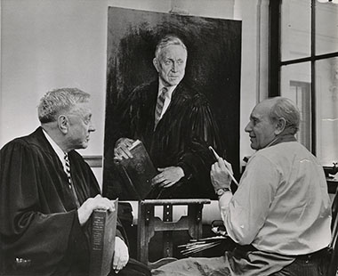 Justice William O. Douglas poses for Elias Kanarek at the Supreme Court.