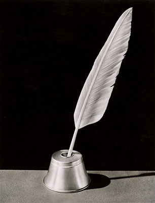 Goose quill pen made by Lewis Glaser, who provided them to the Supreme Court from geese he raised between 1954 and 1986.