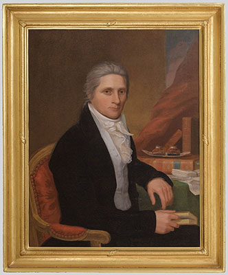 Half-length portrait of Justice Bushrod Washington by an unknown artist, circa 1825. 