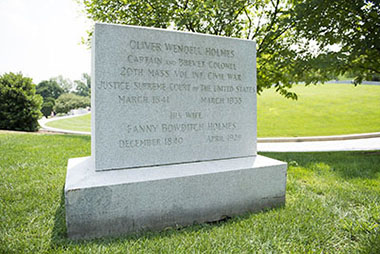 Justice Oliver Wendell Holmes, Jr.’s headstone.
