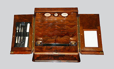 Interior of stationery cabinet.