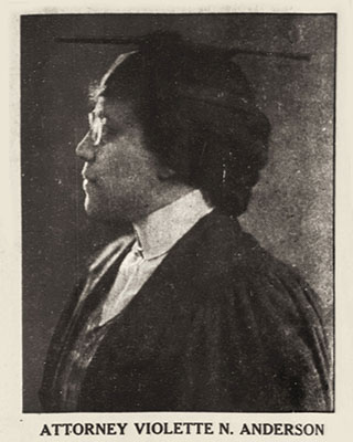 Violette N. Anderson, first Black woman to be admitted to the Supreme Court Bar, January 29, 1926.
