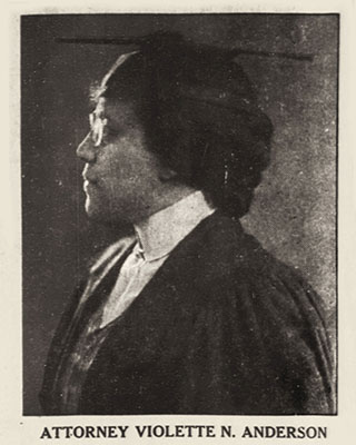 Violette N. Anderson, first African American woman to be admitted to the Supreme Court Bar, January 29, 1926.