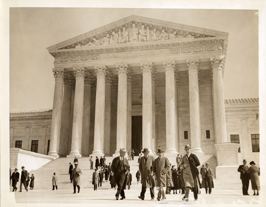 View of the Supreme Court Building on opening day, October 7, 1935