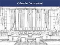 Courtroom coloring page