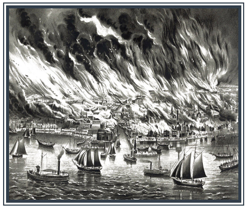 The great fire at Chicago," Currier & Ives, October 8, 1871.