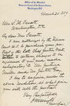 Letter written by Supreme Court Marshal J.M. Wright to Cornelia Adèle Fassett, March 20, 1889
