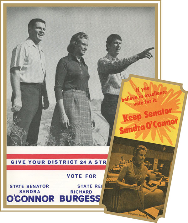 Pamphlets related to Sandra Day O’Connor’s campaign for the Arizona State Senate.