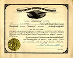 Bar Admission Certificate presented to “Mrs. John Jay O’Connor,” admitting her as an Attorney and Counselor of the Northern District of California, 1953