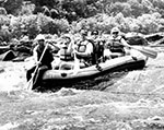 Justice O'Connor rafting on the Shenandoah River, June 25, 1991
