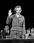 Supreme Court Nominee Sandra Day O'Connor during her confirmation hearings, September 1981
